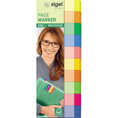SIGEL Haftmarker Multicolor HN682 50x150mm f. sort 500 Bl./Pack. SIGEL Haftmarker Multicolor HN682 50x150mm f. sort 500 Bl./Pack.