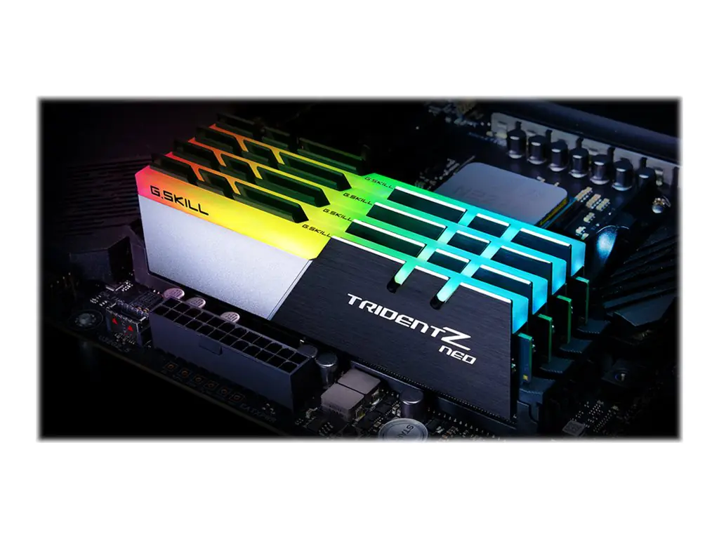 G.Skill TridentZ Neo Series - DDR4 - kit - 32 GB: 2 x 16 GB - DIMM 288-PIN - 3200 MHz / PC4-25600 - CL16 - 1.35 V - ungepuffert - non-ECC - Brushed Black, Gebürstetes Aluminium / Schwarz, Silber pulverbeschichtet
