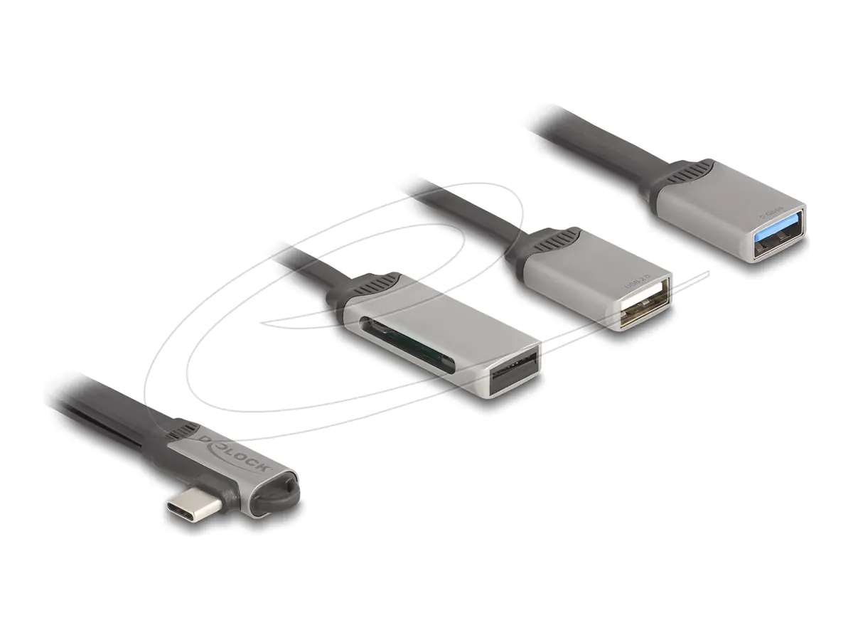 Delock - Hub - 1 x USB 3.2 Gen 1 + 1 x USB 2.0 - Desktop
