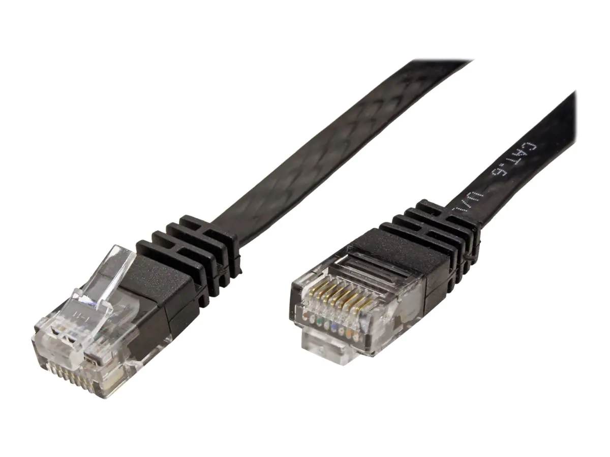 VALUE - Netzwerkkabel - RJ-45 (M) zu RJ-45 (M) - 3 m - UTP - CAT 6 - flach - Schwarz