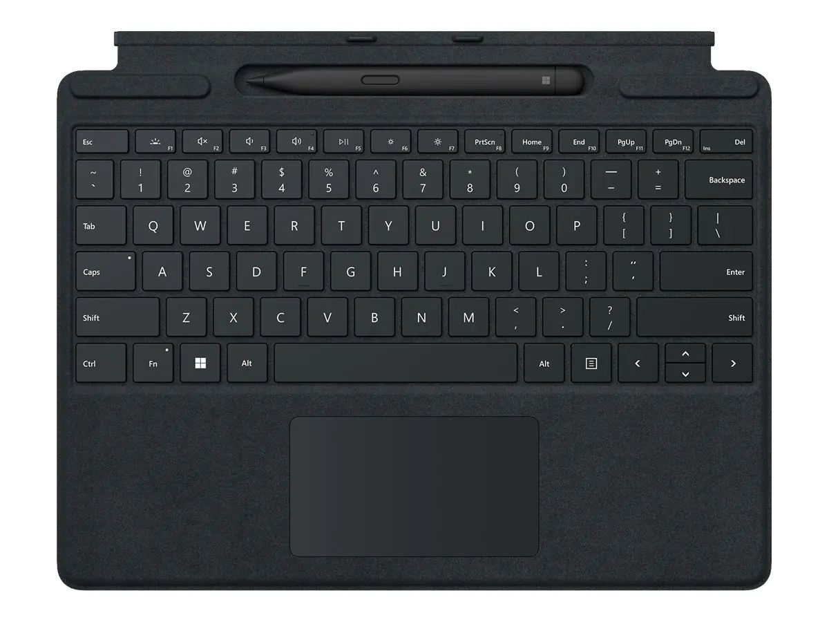 Microsoft Surface Pro Signature Keyboard - Tastatur - mit Touchpad, Beschleunigungsmesser, Surface Slim Pen 2 Ablage- und Ladeschale - QWERTZ - Deutsch - Schwarz - kommerziell - mit Slim Pen 2 - für Surface Pro 8, Pro 9 for Business Microsoft Surface Pro Signature Keyboard - Tastatur - mit Touchpad, Beschleunigungsmesser, Surface Slim Pen 2 Ablage- und Ladeschale - QWERTZ - Deutsch - Schwarz - kommerziell - mit Slim Pen 2 - für Surface Pro 8, Pro 9 for Business
