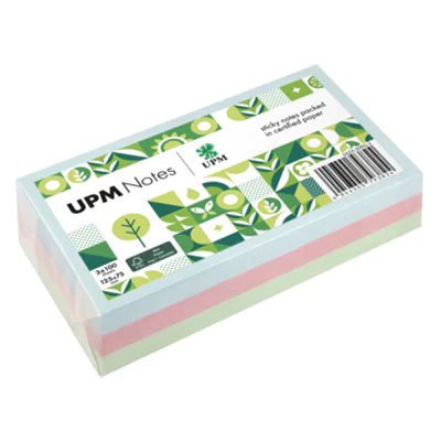 UPM Notes Haftnotiz Pastell 125 x 75 mm (B x H) hellblau, rosa, hellgrün 100 Bl./Block 3 Block/Pack. UPM Notes Haftnotiz Pastell 125 x 75 mm (B x H) hellblau, rosa, hellgrün 100 Bl./Block 3 Block/Pack.