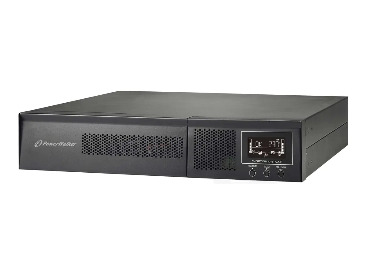 BlueWalker PowerWalker VFI 1000 RMGS PF1 - USV (Rack - einbaufähig) - Wechselstrom 176 - 300 V - 10000 watt - 10000 VA - 1-phasig - ohne Batterie - RS-232, USB - Ausgangsanschlüsse: 8 - 2U - 48.3 cm (19") 10122244