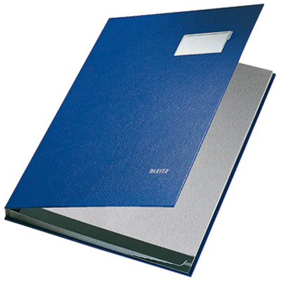Leitz Unterschriftsmappe 57010035 DIN A4 10 Fächer Graupappe blau Leitz Unterschriftsmappe 57010035 DIN A4 10 Fächer Graupappe blau