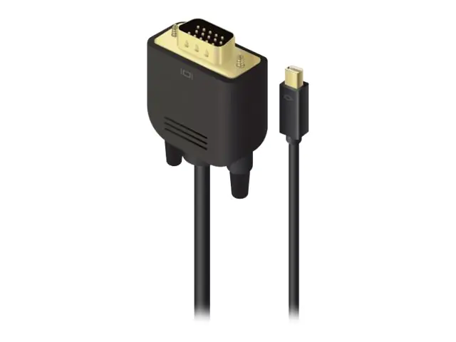ALOGIC SmartConnect Premium Series - Adapterkabel - Mini DisplayPort (M) zu 15 pin D-Sub (DB-15) (M) - DisplayPort 1.2 - 2 m - Daumenschrauben, 1080p-Unterstützung - Schwarz