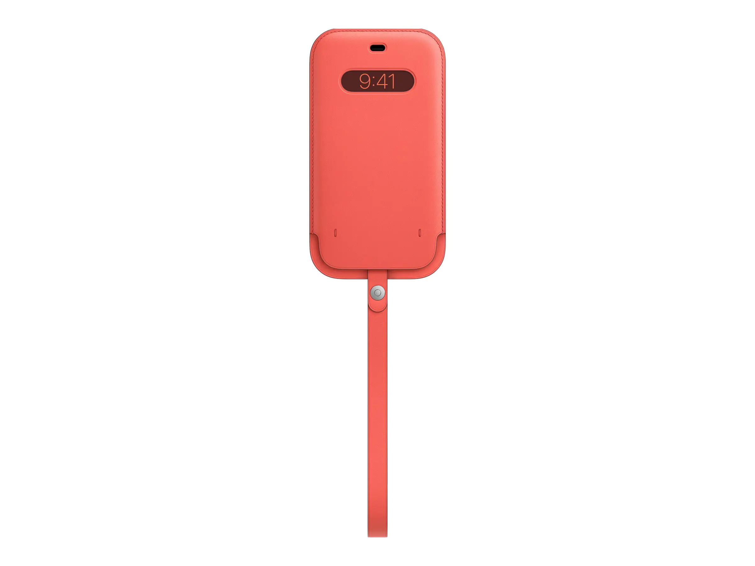 Apple Sleeve with MagSafe - Schutzhülle für Mobiltelefon - Leder - Pink Citrus - für iPhone 12 Pro Max