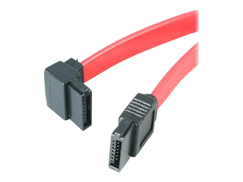 StarTech 30cm SATA Serielles ATA Kabel links gewinkelt - Bu/Bu - S-ATA Anschlusskabel - SATA-Kabel - Serial ATA 150/300/600 - SATA (R) zu SATA (R) - 30 cm - links-gewinkelter Stecker - Rot - für P/N: CFAST2SAT25, USB2SATAIDE, USB3SSATAIDE