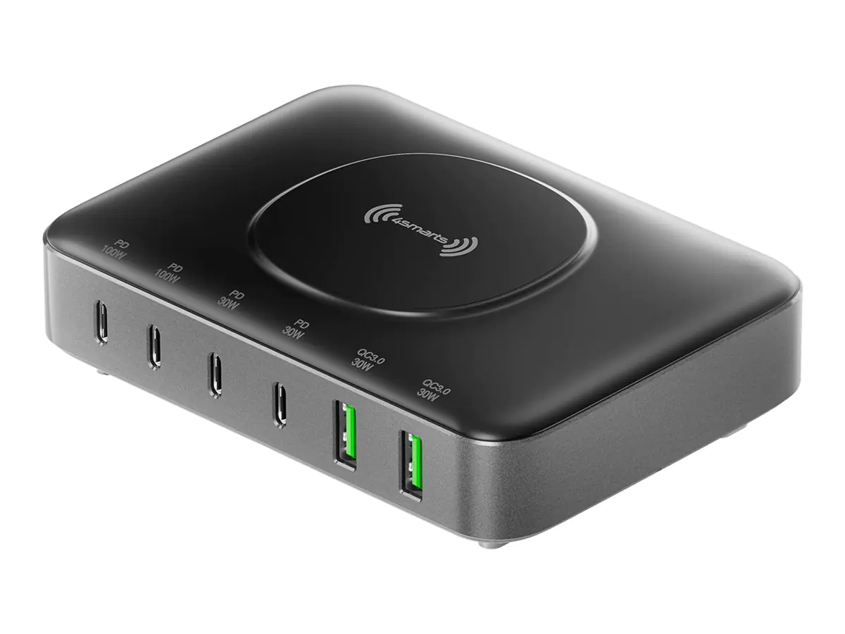4smarts 7in1 GaN Ladestation Schwarz