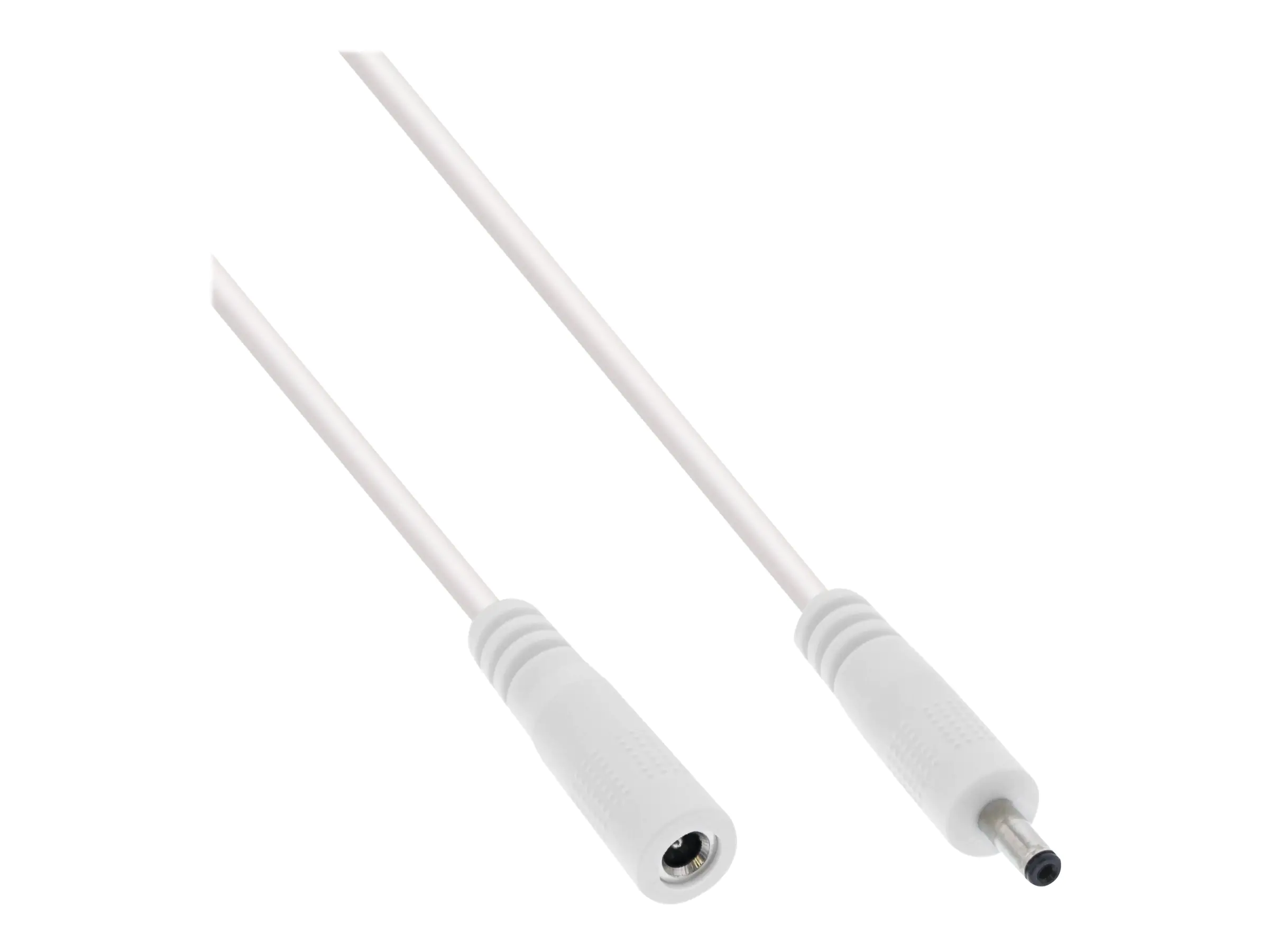 InLine - Spannungsversorgungs-Verlängerungskabel - Gleichstromstecker 3,5 mm (W) zu DC-Buchse 1,35 mm (M) - 12 - 24 V - 2 m - weiß