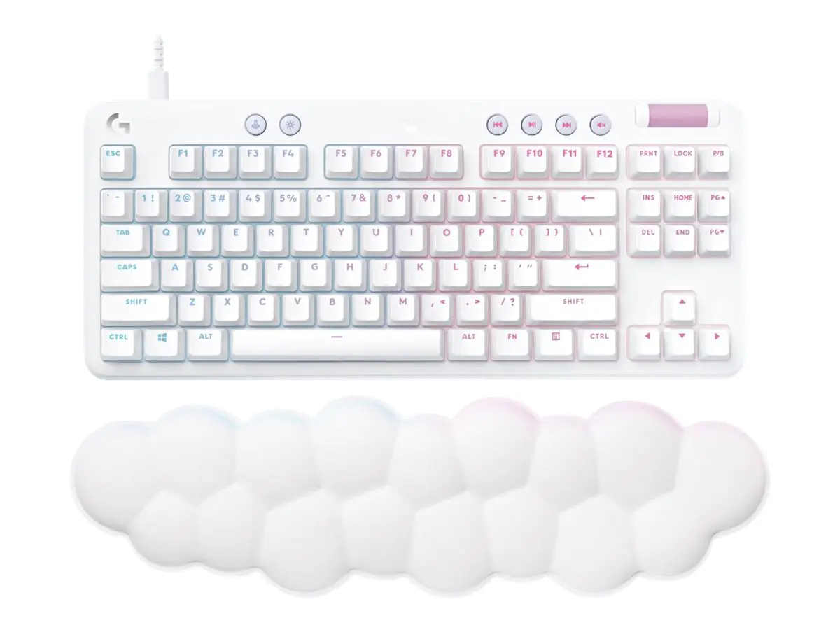 Logitech G G713 - Tastatur - Ohne Zehnertastatur - Hintergrundbeleuchtung - USB - AZERTY - Französisch - Tastenschalter: Linear - weiß