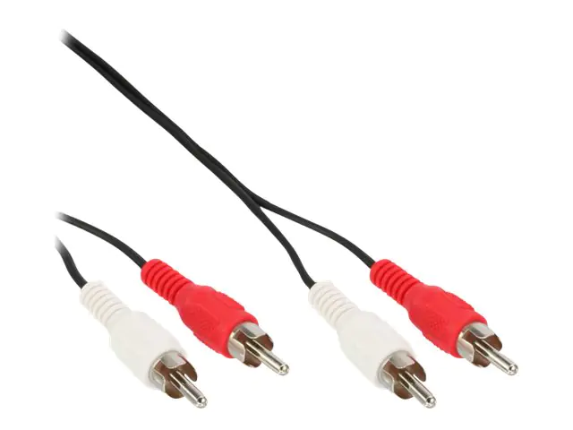 InLine - Audiokabel - RCA x 2 männlich zu RCA x 2 männlich - 15 m - Schwarz