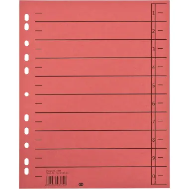 Soennecken Trennblatt oeco DIN A4 Recyclingkarton rot schwarz 100 St./Pack. Soennecken Trennblatt oeco DIN A4 Recyclingkarton rot schwarz 100 St./Pack.
