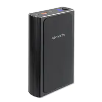 4smarts VoltHub Graphene - Induktive Power Bank - Li-Ion - 20000 mAh - 200 Watt - 5 A - PE, PD 2.0, PD 3.0, QC 3.0, AFC, SCP, HiSilicon Fast Charging, VOOC - 3 Ausgabeanschlussstellen - auf Kabel: USB Type A / USB-C - Schwarz