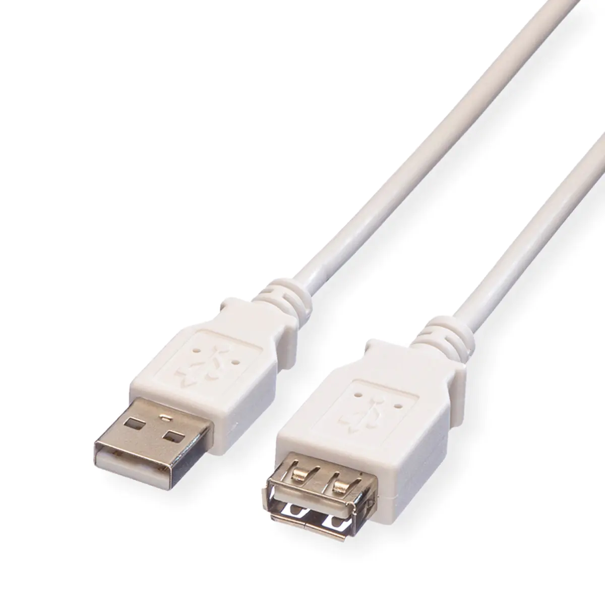 VALUE USB 2.0 Kabel, Typ A-A, ST/BU 3,0m, 3 m, USB A, USB A, Stecker/Buchse, 0,48 Gbit/s, Weiß 11.99.8961
