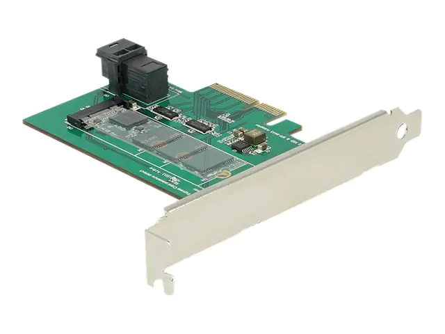 Delock PCI Express Card > 1 x internal NVMe M.2 PCIe / 1 x internal SFF-8643 NVMe - Speicher-Controller - M.2 Card Low-Profile - PCIe 3.0 x4