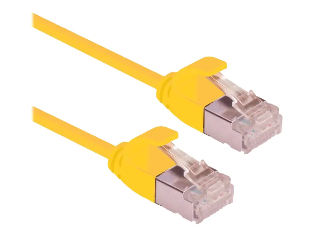 Roline DataCenter - Patch-Kabel - RJ-45 (M) zu RJ-45 (M) - 2 m - U/FTP - CAT 6a - halogenfrei, geformt, ohne Haken, verseilt - Gelb