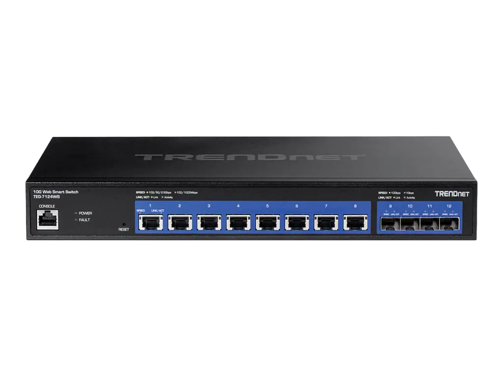 TRENDnet TEG 7124WS - Switch - Smart - 8 x 10GBase-T TEG-7124WS