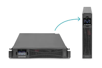 Digitus DN-170096 - USV (in Rack montierbar/extern) - Wechselstrom 208/220/230/240 V - 3000 Watt - 3000 VA - 1-phasig - 9 Ah - RS-232, USB - Ausgangsanschlüsse: 8 - 2U - 48.3 cm (19")