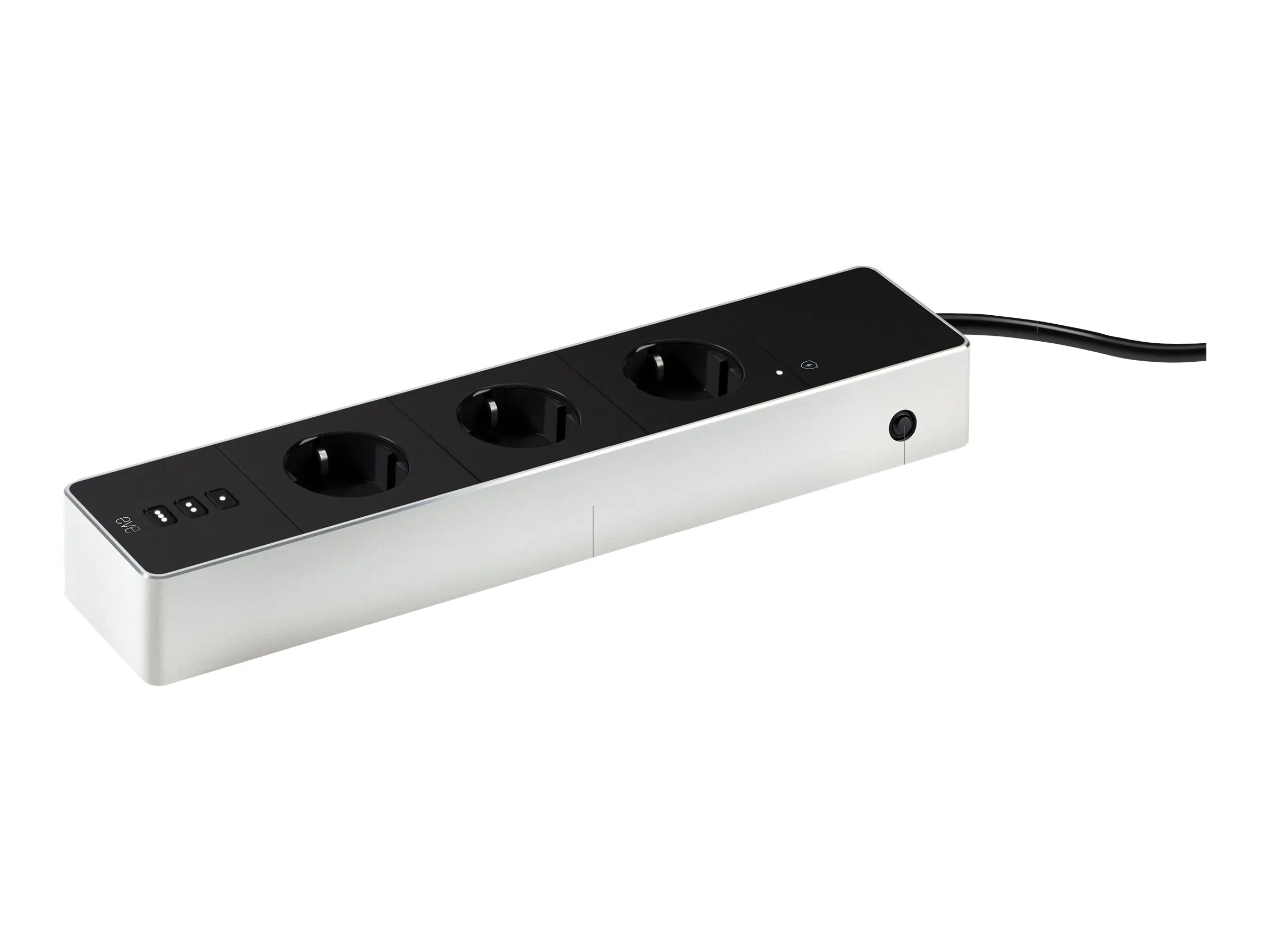 Elgato EVE Energy Strip - Steckdosenleiste - Wechselstrom 230 V - 3680 Watt - Wi-Fi - Eingabe, Eingang Typ F - Ausgangsanschlüsse: 3 (3 x Strom Typ F) 10EAZ830112
