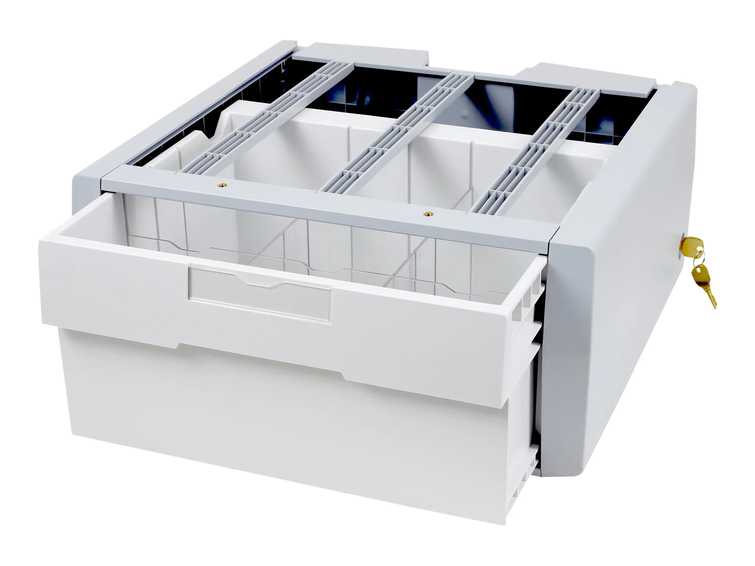 Ergotron Supplemental Storage Drawer, Single Tall - Montagekomponente (Schubfach) - für Einkaufswagen - verriegelbar - Grau, weiß