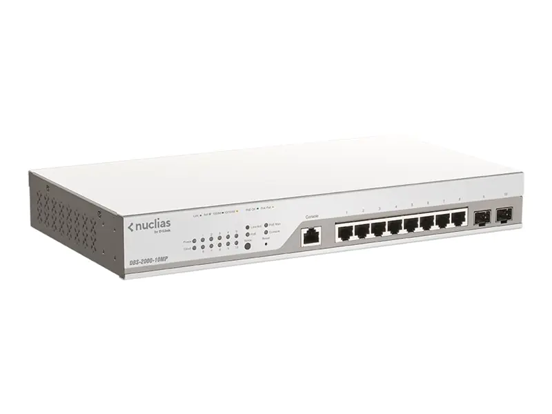 D-Link Nuclias Cloud-Managed DBS-2000-10MP - Switch - 8 x 10/100/1000 (PoE+)
