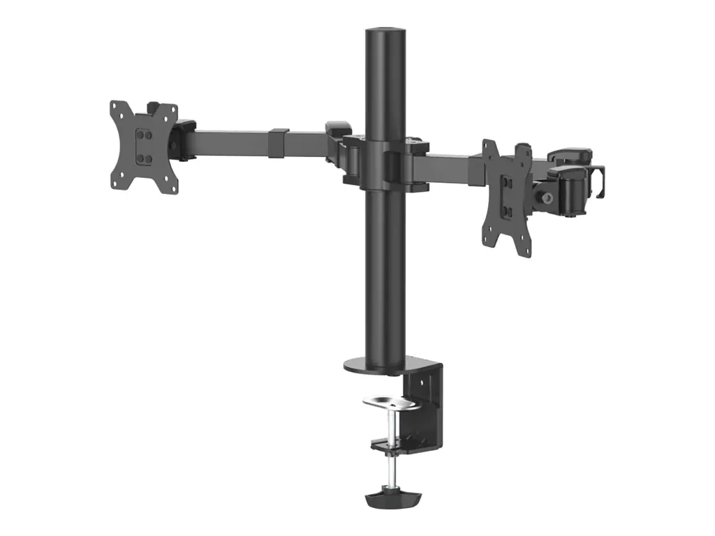 Hama Befestigungskit (2 einstellbare Arme) - Voll beweglich - für 2 Monitore - Schwarz - Bildschirmg