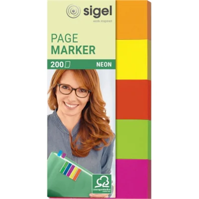 SIGEL Haftmarker Neon HN650 20x50mm farbig sortiert 5 St./Pack SIGEL Haftmarker Neon HN650 20x50mm farbig sortiert 5 St./Pack