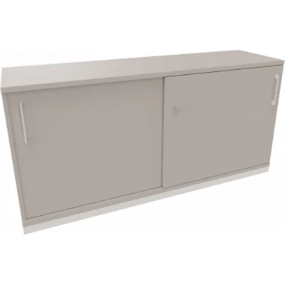 Schiebetürenschrank 2OH B1600xT442xH781mm ws/Lichtgrau Schiebetürenschrank 2OH B1600xT442xH781mm ws/Lichtgrau