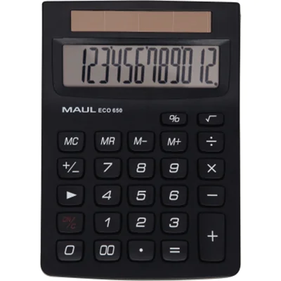 MAUL Tischrechner ECO 650 104 x 33 x 146 mm (B x H x T) Solar-Energie schwarz MAUL Tischrechner ECO 650 104 x 33 x 146 mm (B x H x T) Solar-Energie schwarz