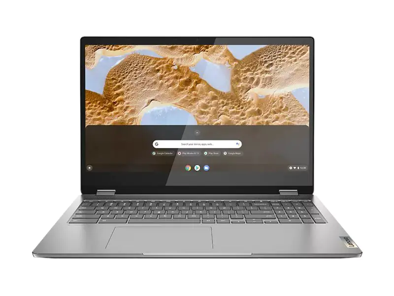 Lenovo IdeaPad Flex 3 Chrome 15IJL7 82T3 - Flip-Design - Intel Celeron N4500 / 1.1 GHz - Chrome OS - UHD Graphics - 8 GB RAM - 128 GB eMMC - 39.6 cm (15.6") IPS Touchscreen 1920 x 1080 (Full HD) - NFC, Wi-Fi 6 - Dual Tone Arctic Gray - kbd: Deutsch -