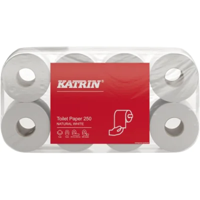 Katrin Toilettenpapier Basic 169505 250Blatt 2lagig weiß 8 Rl./Pack. Katrin Toilettenpapier Basic 169505 250Blatt 2lagig weiß 8 Rl./Pack.