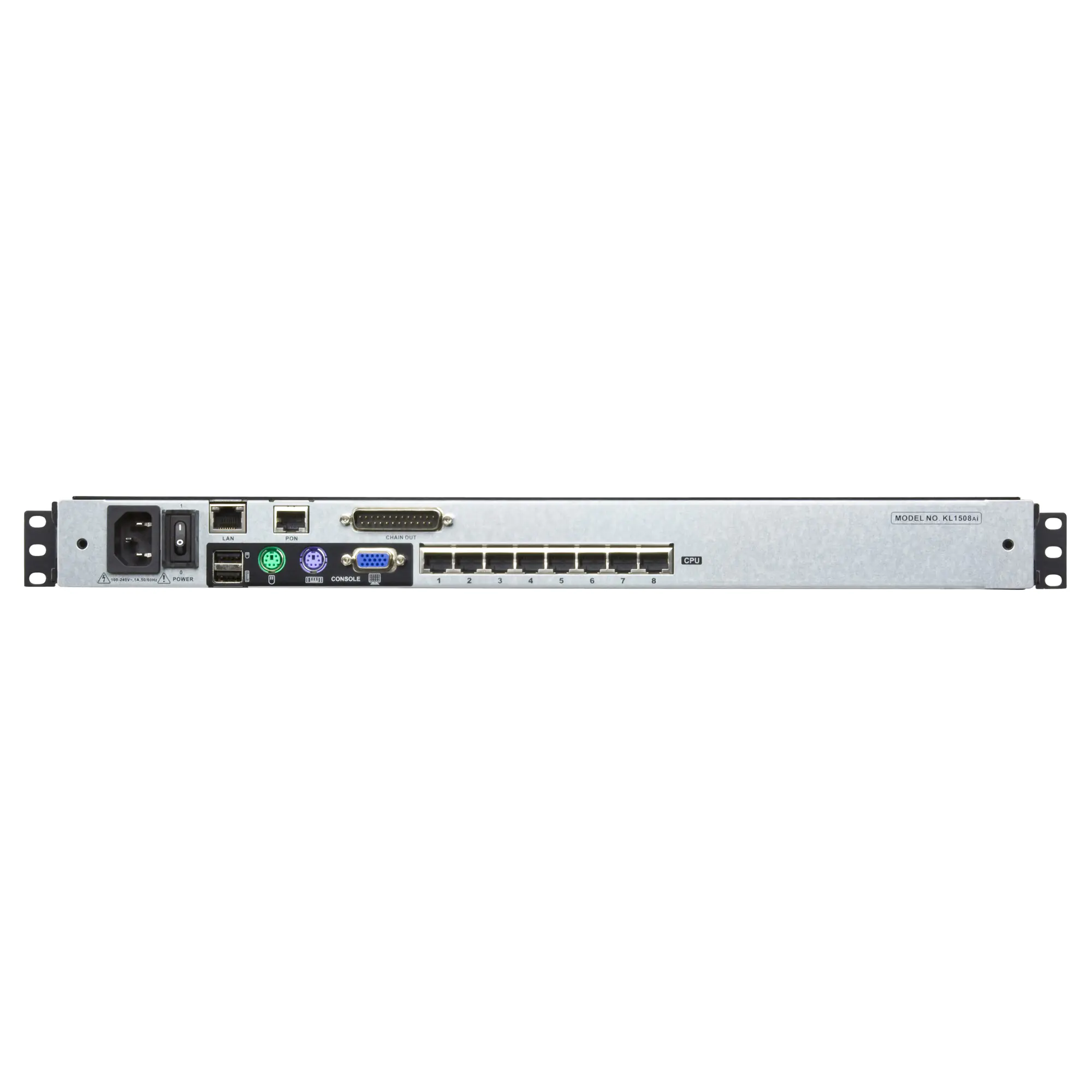 ATEN ALTUSEN KL1508AiN - KVM-Konsole mit KVM-Switch - 8 Anschlüsse - PS/2, USB - German QWERTZ - 48.3 cm (19") - Rack - einbaufähig - 1280 x 1024 @ 75 Hz - 250 cd/m² - 1000:1 - 5 ms - VGA - 1U
