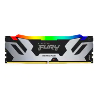 Kingston FURY Renegade RGB - DDR5 - Modul - 32 GB - DIMM 288-PIN - 6000 MHz / PC5-48000 - CL32 - 1.35 V - ungepuffert - on-die ECC - Schwarz, Silber