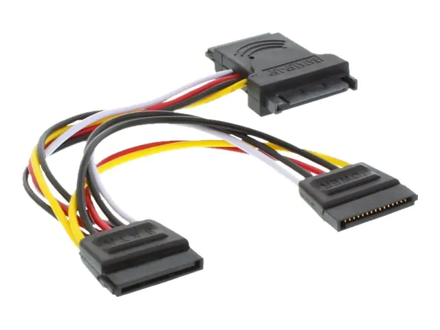 InLine - Netz-Splitter - SATA-Stromstecker (M) zu SATA-Stromstecker (W) - 15 cm