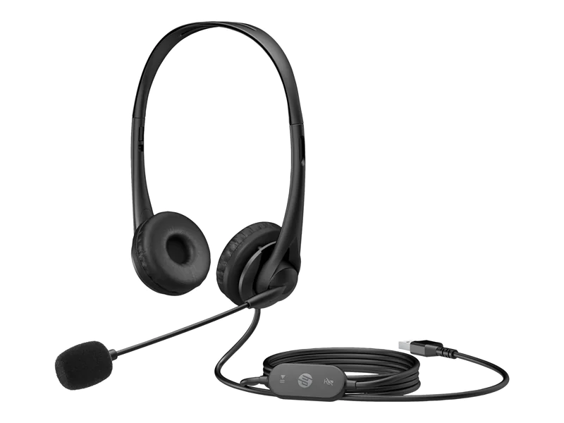 HP G2 - Headset - On-Ear - kabelgebunden - USB - nachtschwarz - für HP 245 G9, 256 G8, 25X G9, 34, 470 G9; EliteBook 1040 G9, 65X G9; ProBook 44X G9, 45X G9 HP G2 - Headset - On-Ear - kabelgebunden - USB - nachtschwarz - für HP 245 G9, 256 G8, 25X G9, 34, 470 G9; EliteBook 1040 G9, 65X G9; ProBook 44X G9, 45X G9