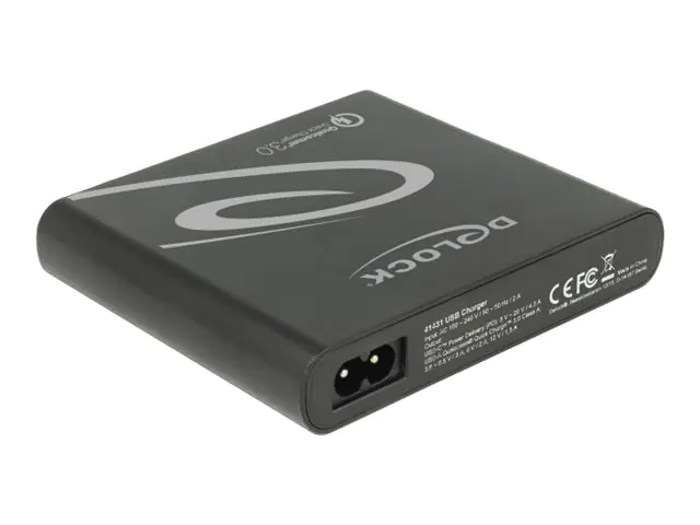 Delock USB Charger - Netzteil - Wechselstrom 100-240 V - 87 Watt - Ausgangsanschlüsse: 4 - Schwarz