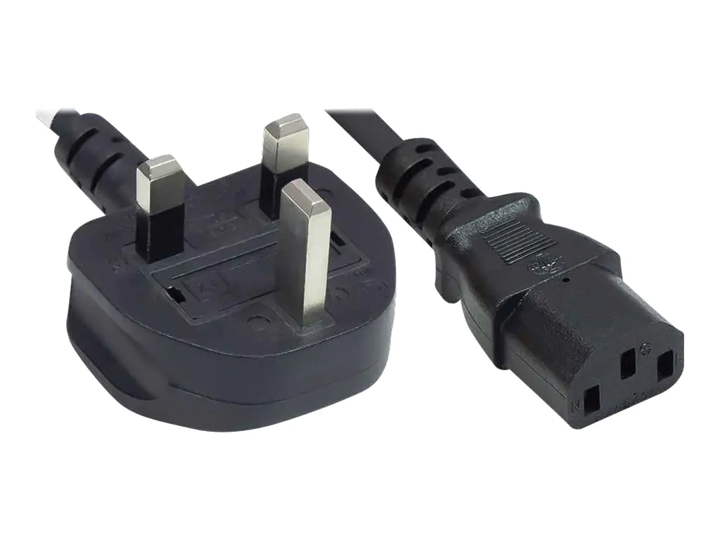 Manhattan Power Cord/Cable, UK 3-pin plug to C13 Female (kettle lead) 382786