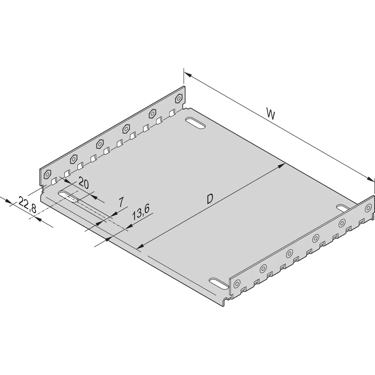 Schroff MOUNTING PLATE 28HP 220D Schroff MOUNTING PLATE 28HP 220D