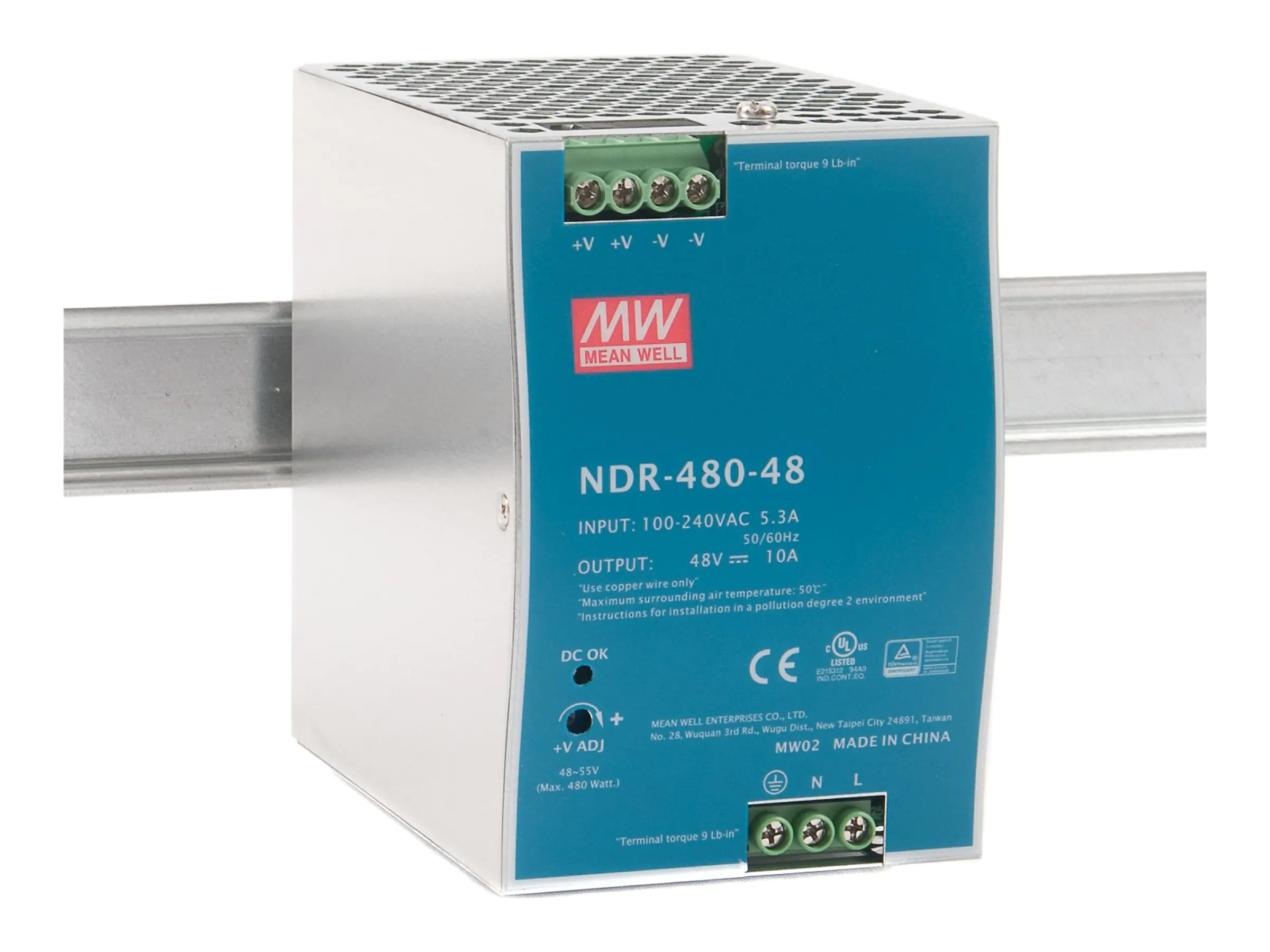 D-Link DIS N480-48 - Netzteil (DIN-Schienenmontage möglich) - 480 Watt - für DIS 100G-5PSW