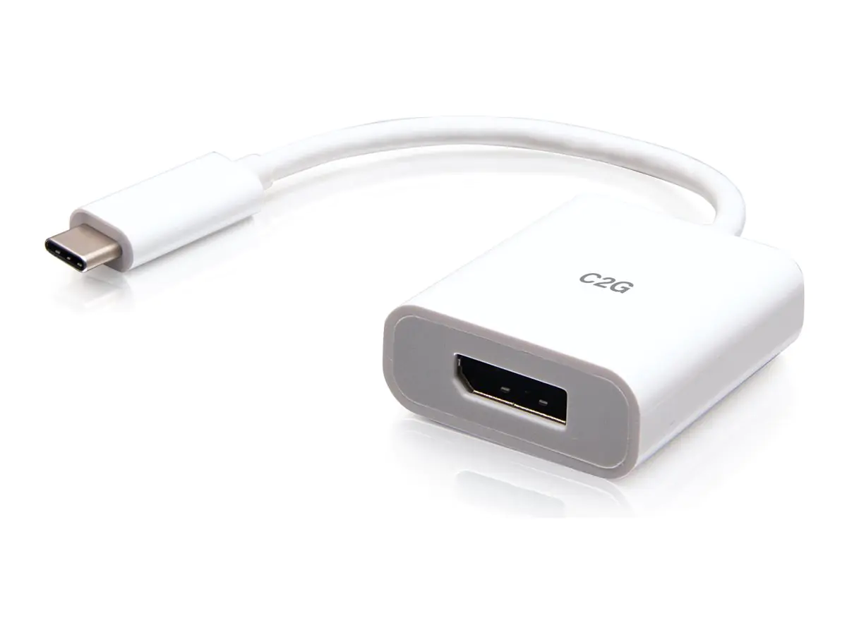 C2G USB-C to DisplayPort Adapter Converter - 4K 60Hz - White - Videoadapter - USB-C (M)