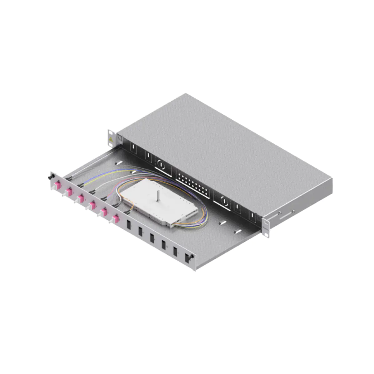 EasyLan Glasfaserkabelkiste - Grade C - Vorderseite - Rack montierbar - LC Duplex x 6 - Gr