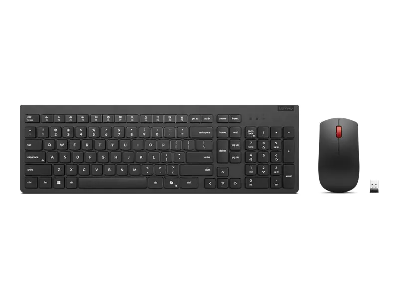 Lenovo Essential Wireless Combo Keyboard & Mouse Gen2 Black-German - Tastatur