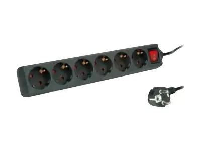Roline - Steckdosenleiste - Wechselstrom 250 V - 3600 Watt - Eingabe, Eingang CEE 7/4 - Ausgangsanschlüsse: 6 (3 x CEE 7/4) - 10 m Schnur - Schwarz Roline - Steckdosenleiste - Wechselstrom 250 V - 3600 Watt - Eingabe, Eingang CEE 7/4 - Ausgangsanschlüsse: 6 (3 x CEE 7/4) - 10 m Schnur - Schwarz