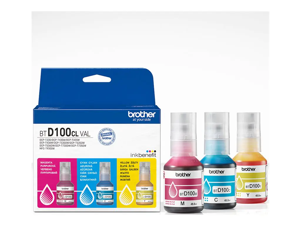 Brother BTD100CL Value Pack - 3er-Pack - mit