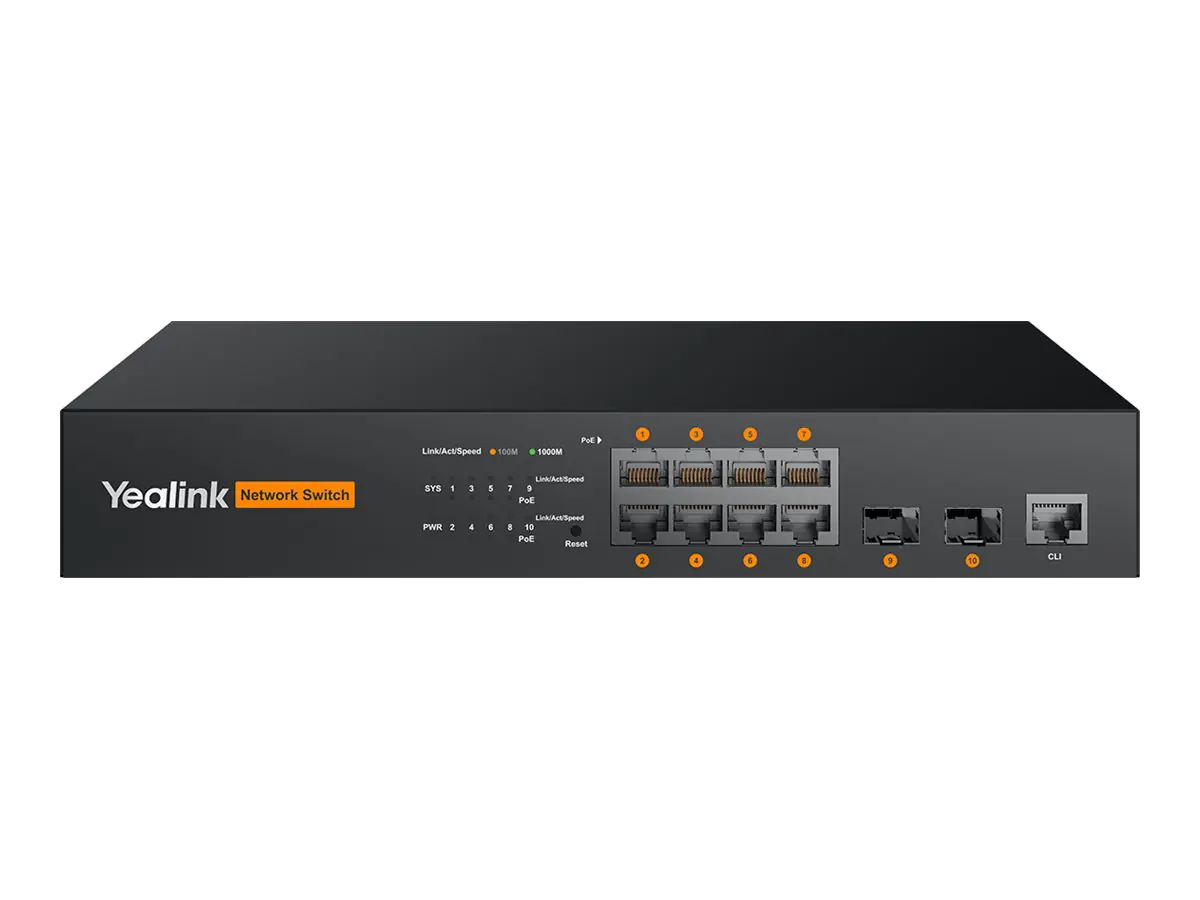 Yealink RCH80 - Switch - L2+ - managed - 8 x 10 /100/1000 (PoE+)