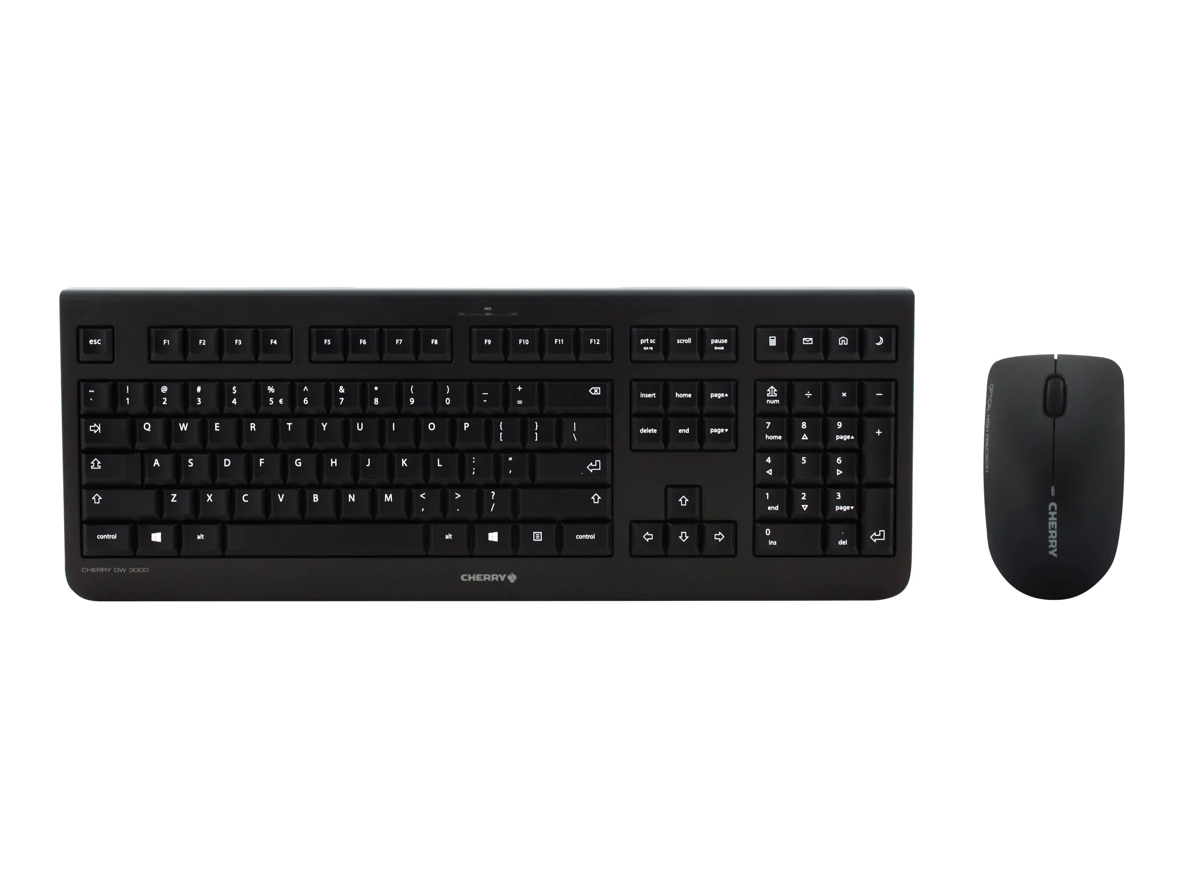 CHERRY DW 3000 - Tastatur-und-Maus-Set - kabellos - 2.4 GHz - USA - Schwarz CHERRY DW 3000 - Tastatur-und-Maus-Set - kabellos - 2.4 GHz - USA - Schwarz