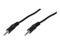 LogiLink - Audiokabel - mini-phone stereo 3.5 mm männlich zu mini-phone stereo 3.5 mm männlich - 20 cm - Schwarz