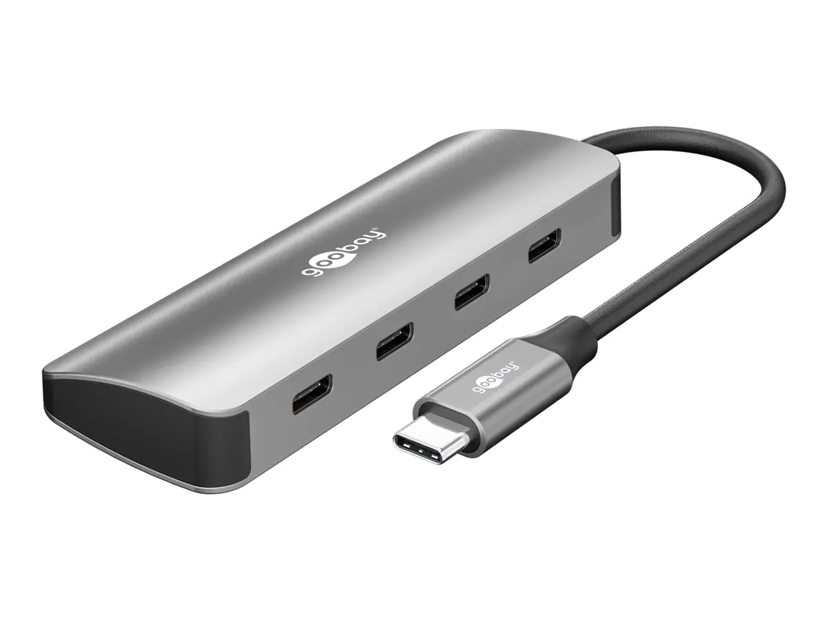 Wentronic goobay - Hub - 10 Gbit/s, slim - 4 x USB-C 3.2 76565