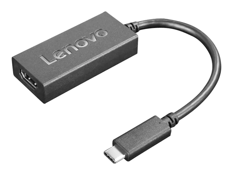 Lenovo - Videoadapter - 24 pin USB-C männlich zu HDMI weiblich - 24 cm - Schwarz - unterstützt 4K 60 Hz (3840 x 2160) Lenovo - Videoadapter - 24 pin USB-C männlich zu HDMI weiblich - 24 cm - Schwarz - unterstützt 4K 60 Hz (3840 x 2160)