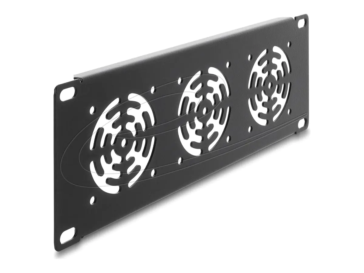 Delock Rackabdeckung - für 3 Lüfter, 60 x 60 mm - Dunkelgrau - 2U - 25.4 cm (10") 67431